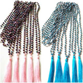 necklaces tassels beads crystal wholesale free shipping all color